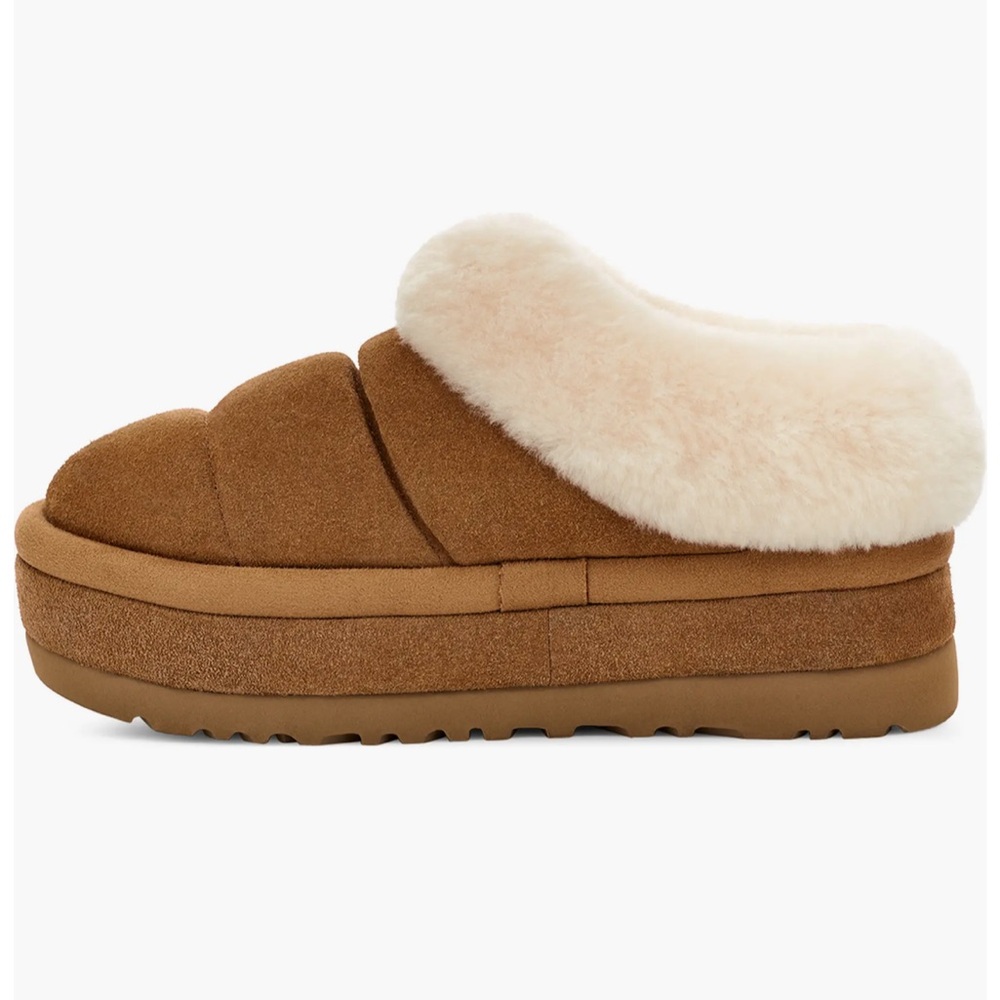 UGG Tazzlita Genuine Shearling Trim Platform Slipper